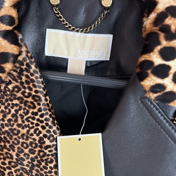 Michael Kors Leather Animal Patchwork Limited Edition Jacket ✨brand new✨ - Picture 6 of 16